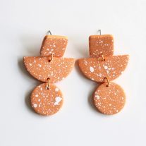 Fülbevaló alap szitás - platina - 6db