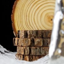 Fa szeletelt korongok