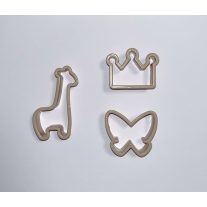 Kiszúró formák - zsiráf, korona, pillangó 4-5 cm