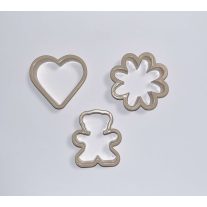 Kiszúró formák - virág, szív, maci 4-5 cm