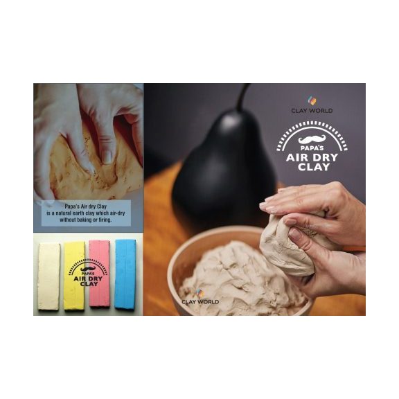 Papa's - Prémium Air Dry levegőn száradó gyurma Fehér 250gr